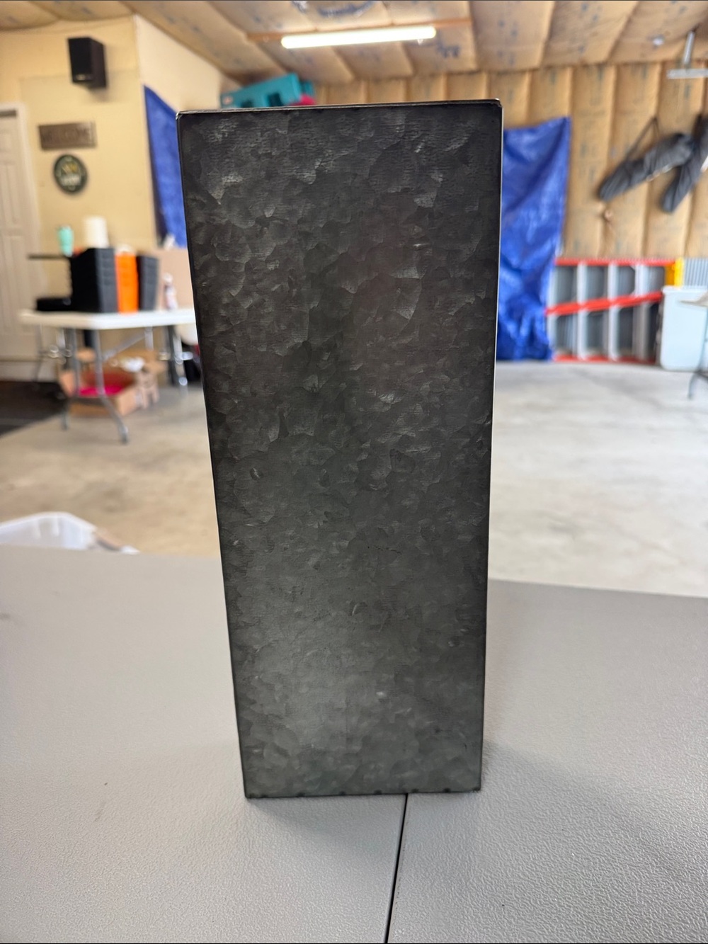 Textured Metal Home Accent Vase in Black
